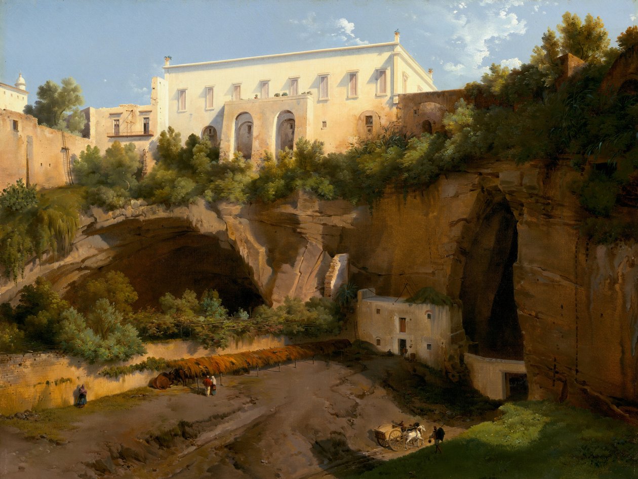 Widok willi, Pizzofalcone, Neapol, ok. godz. 1819. autorstwa Lancelot Théodore Turpin de Crissé de Crissé
