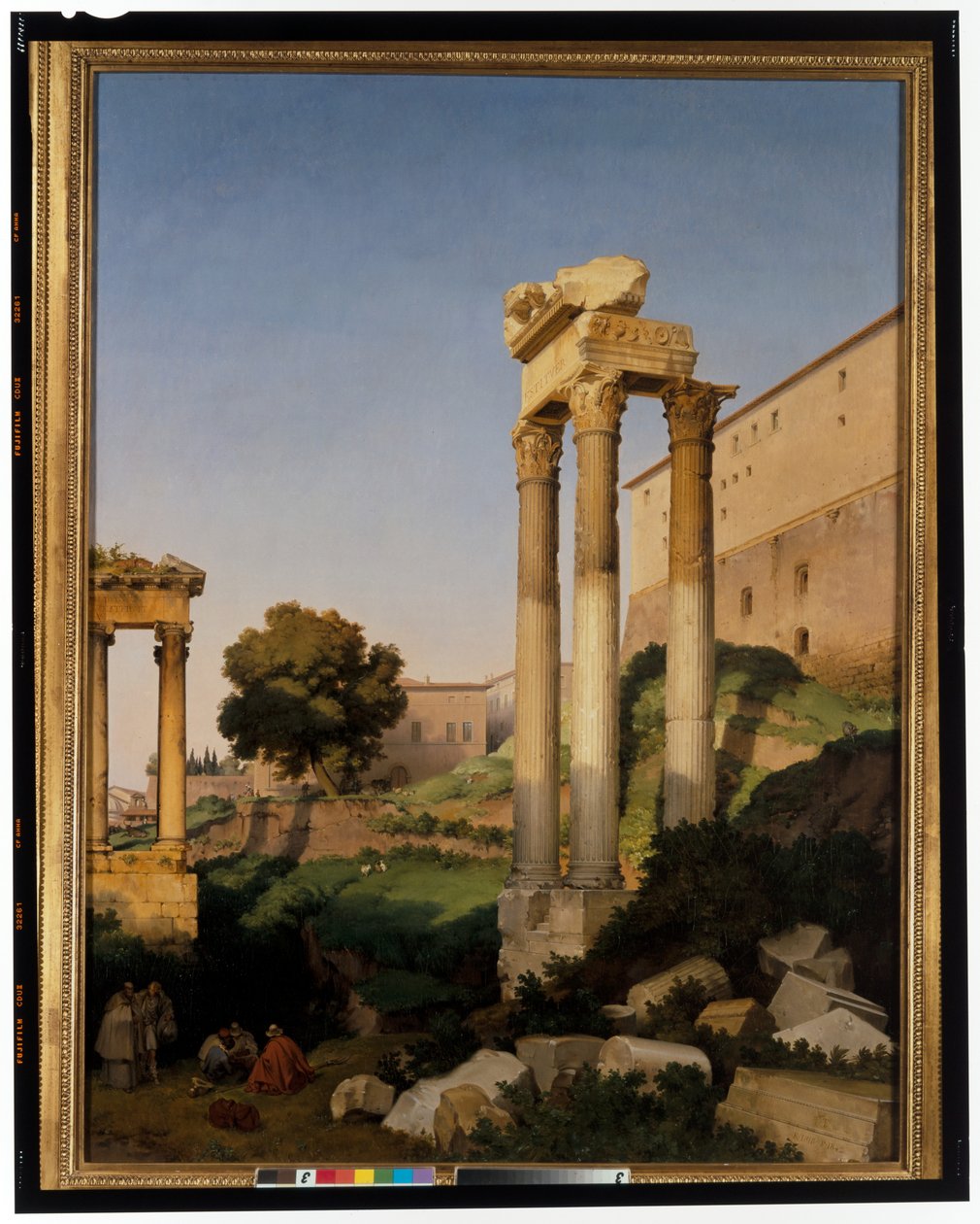 Widok na Forum Romanum ze świątyniami Wespazjana i Saturna autorstwa Lancelot Théodore Turpin de Crissé de Crissé