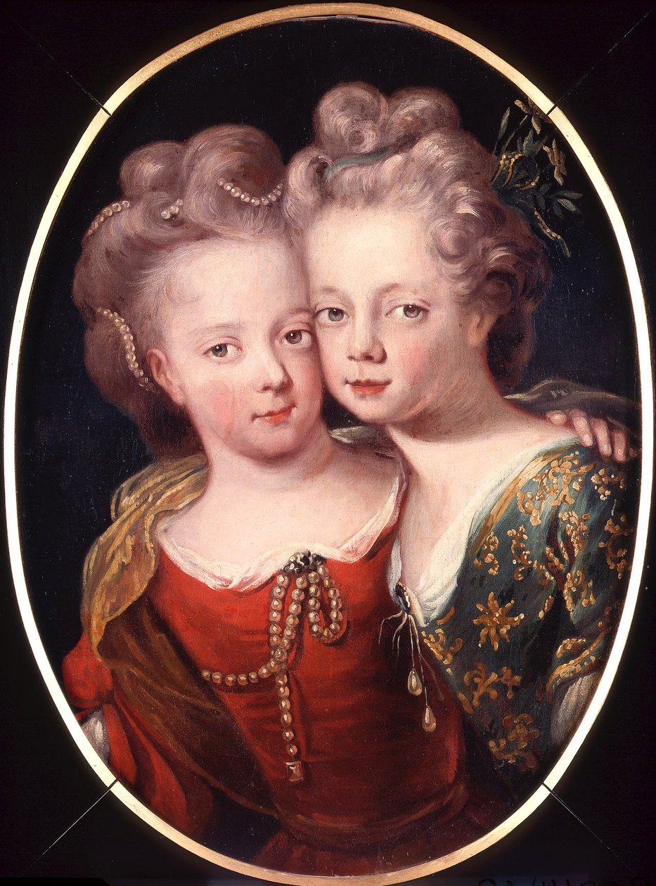 Podwójny portret Isabelli Charlotte i Sophii Hedwig jako dzieci autorstwa Lancelot Volders