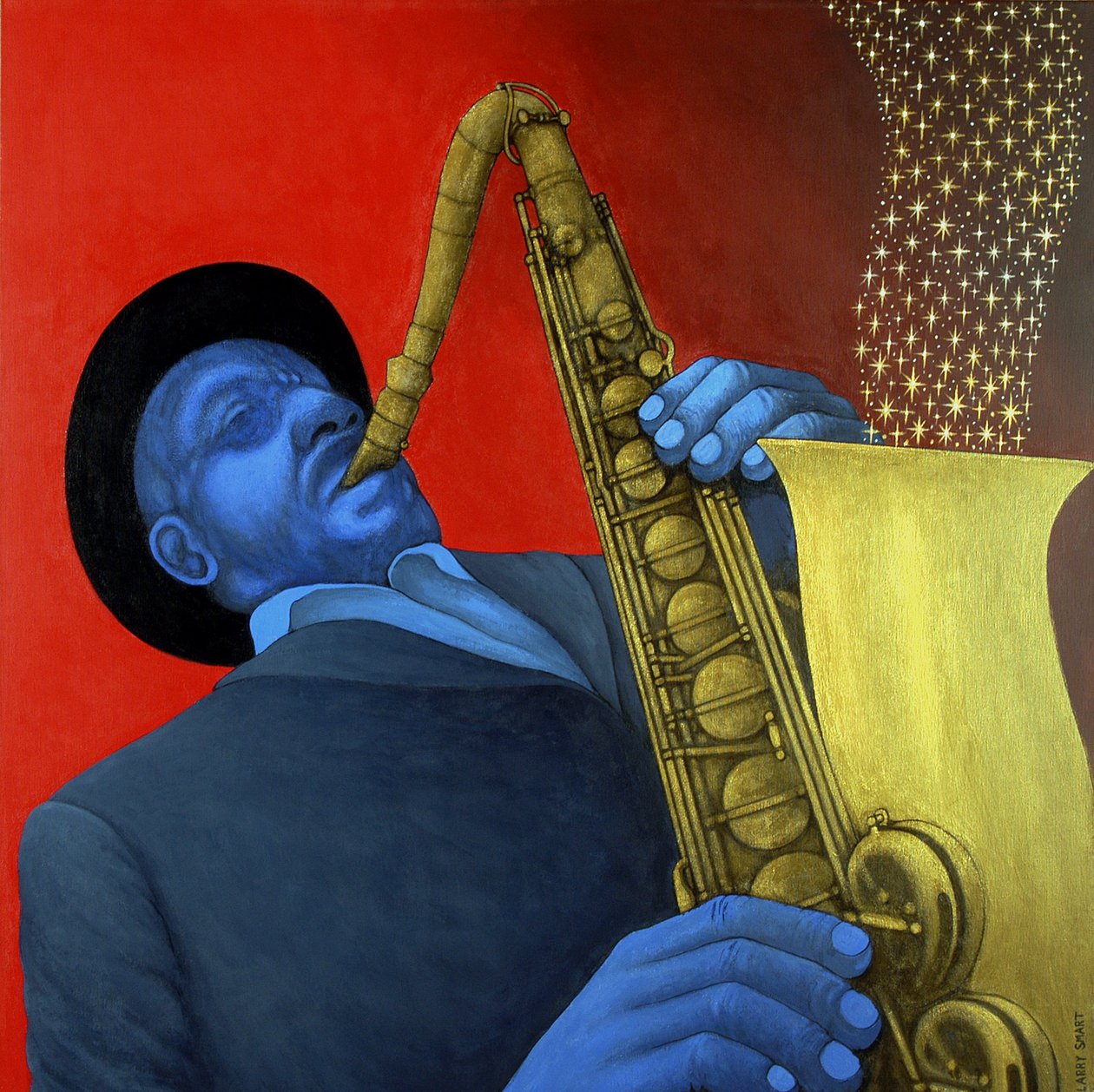Ben Webster (1909-73) (akryl na płótnie) autorstwa Larry Smart