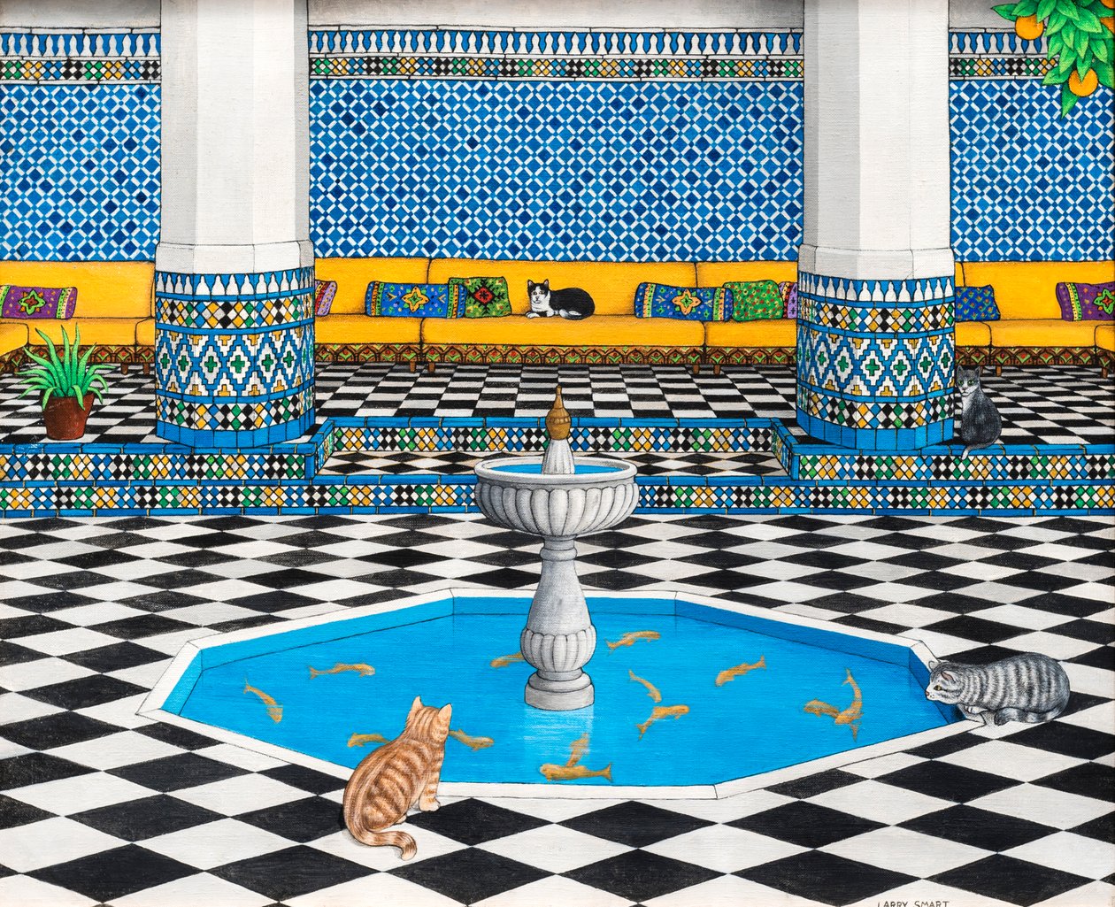 Fajne Koty w Marrakeszu, 1993 autorstwa Larry Smart