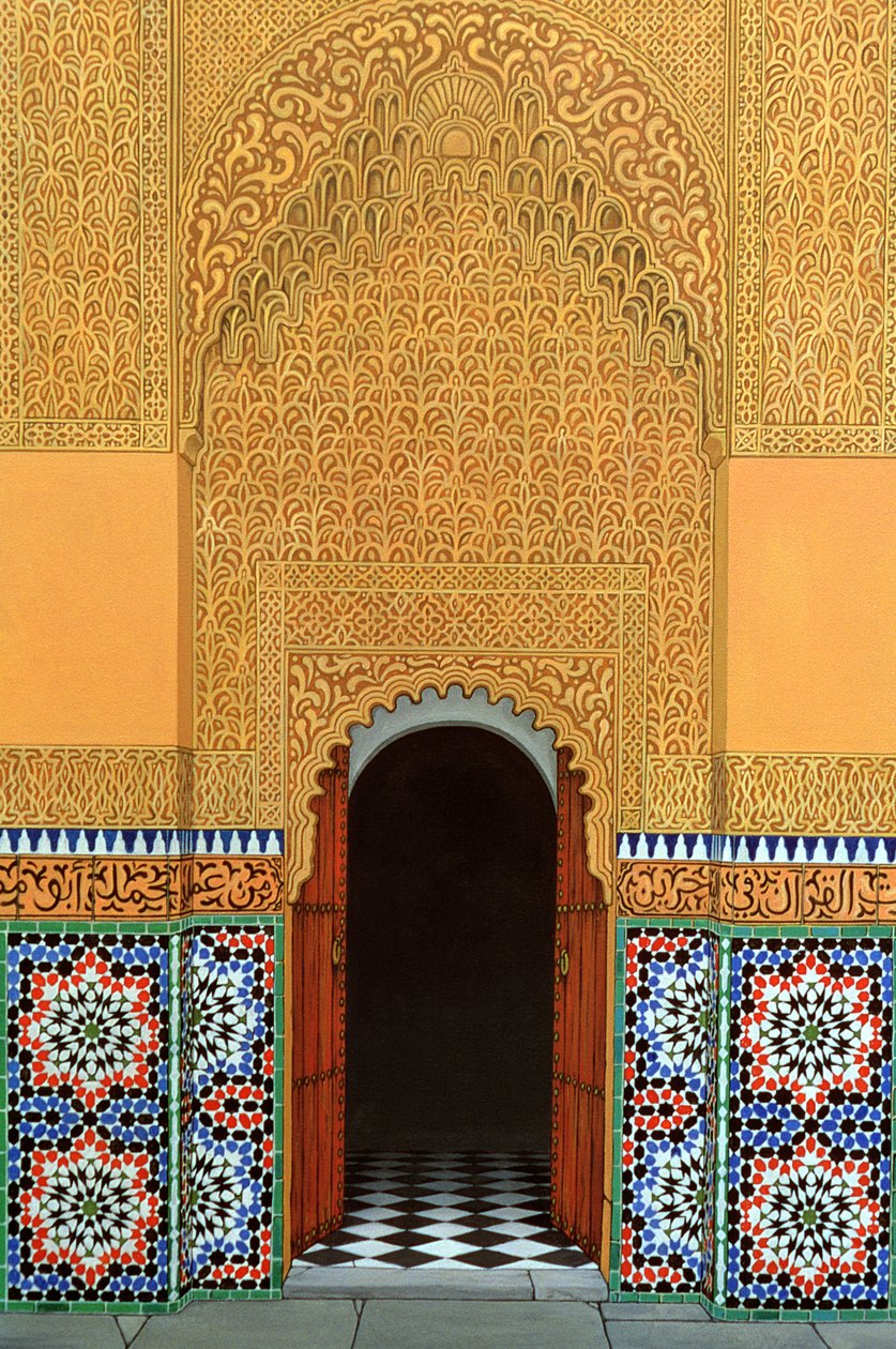 Drzwi, Marrakesz, 1998 (akryl na lnie) autorstwa Larry Smart