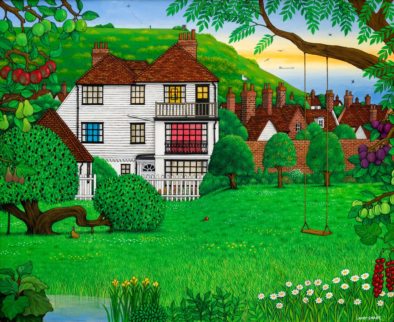 Hastings East Hill, 2001 (akryl) autorstwa Larry Smart