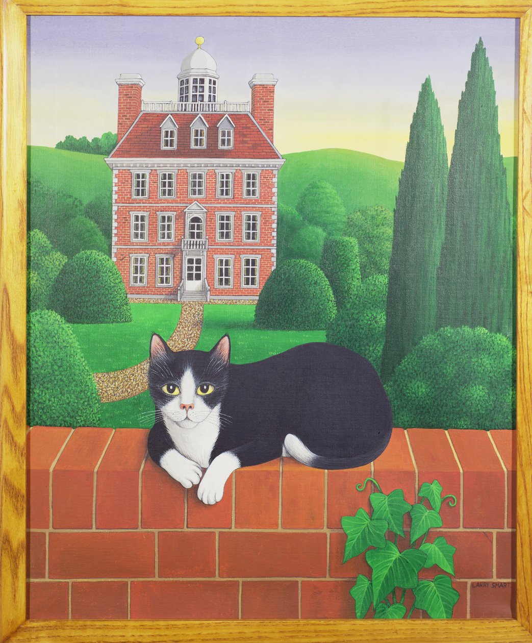Kot na ścianie, 1986 (akryl na płótnie) autorstwa Larry Smart