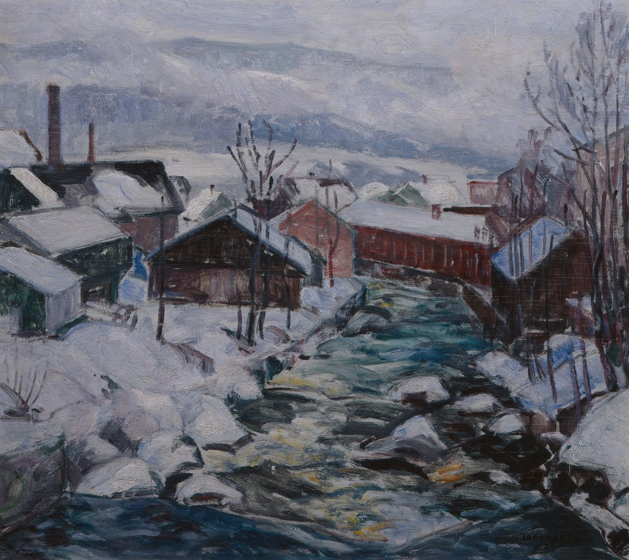 Zima w Mesnie, Lillehammer autorstwa Lars Jorde