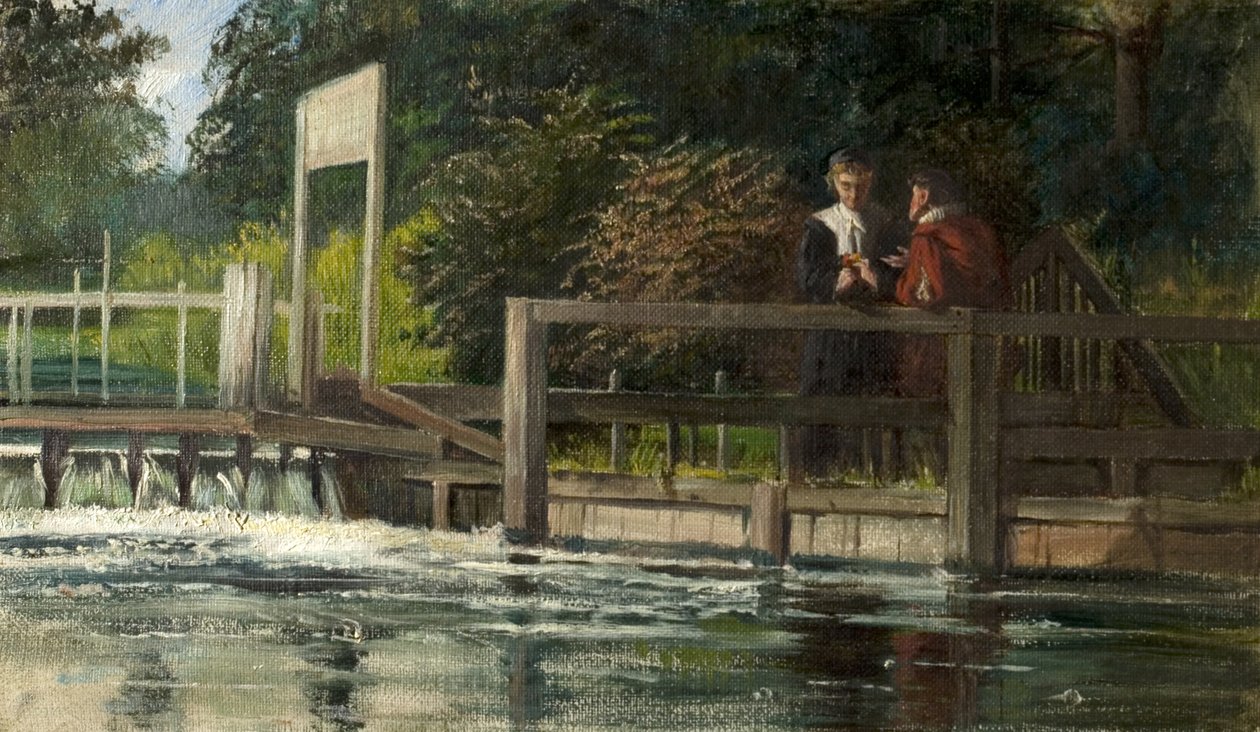Trysting Place (olej na płótnie ułożony na płycie) autorstwa Laslett John Pott