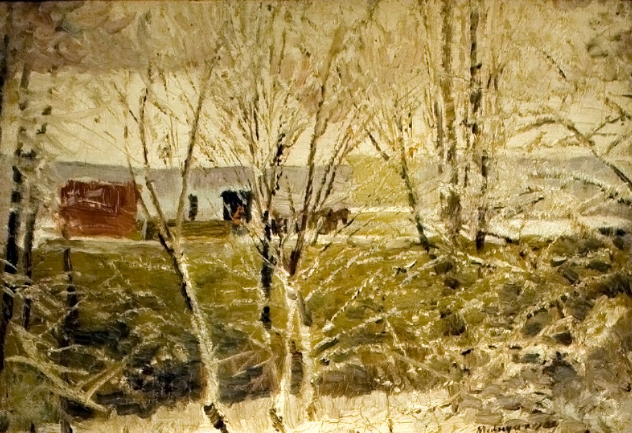 Również honEnglish: First_Snown autorstwa Laszlo Mednyanszky