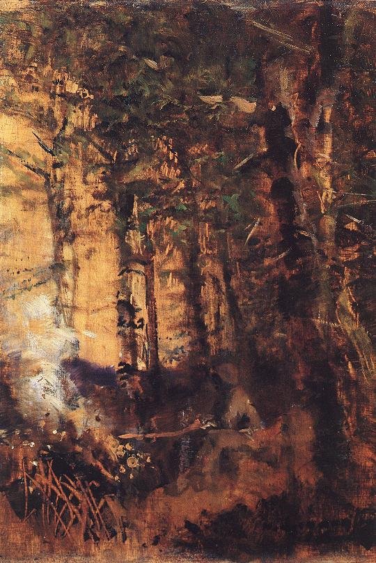 Widok na las autorstwa Laszlo Mednyanszky