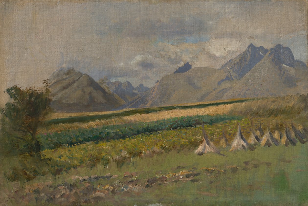 Wysokie Tatry ze Strážky, 1878-80 autorstwa Laszlo Mednyanszky