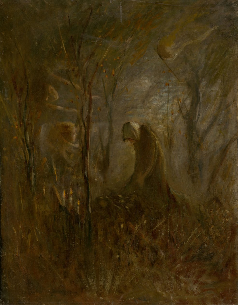 Modlitwa nad grobem, 1895. autorstwa Laszlo Mednyanszky
