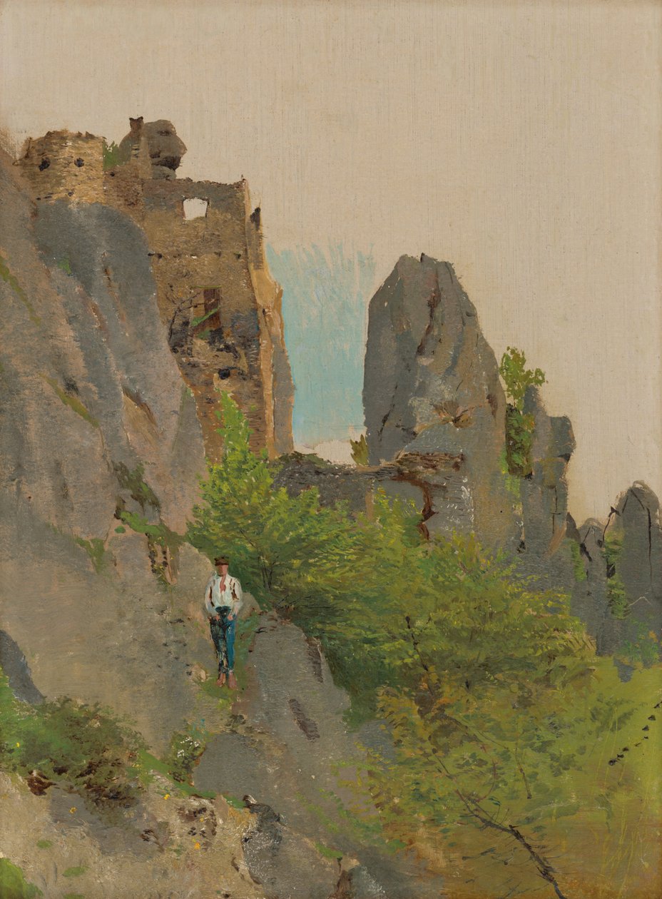 Widok ruin Su? Ovské, 1875-85 autorstwa Laszlo Mednyanszky