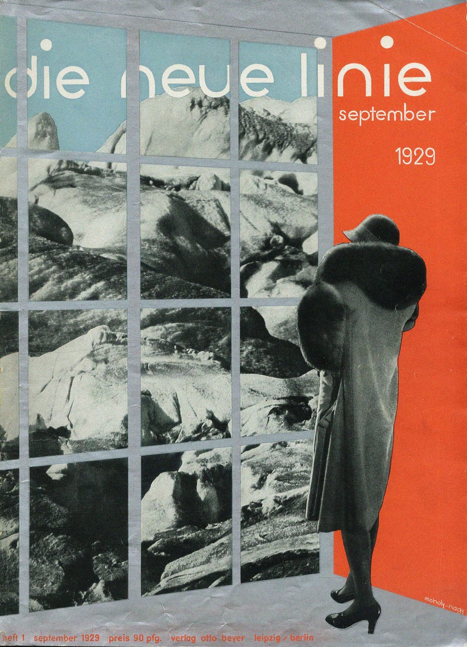 Okładka magazynu nowa linia, wrzesień 1929, 1929. autorstwa Laszlo Moholy Nagy