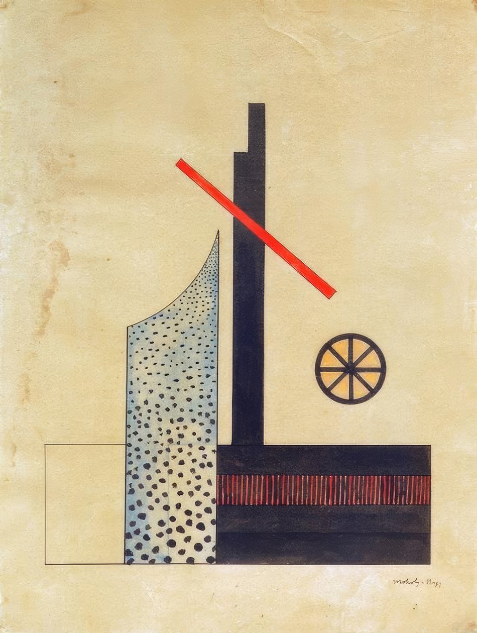 Kompozycja z kołem autorstwa Laszlo Moholy Nagy