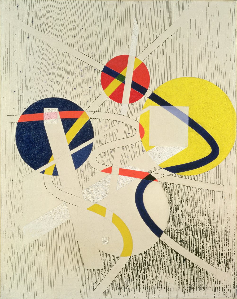 Przestrzeń jądrowa, 1946 autorstwa Laszlo Moholy Nagy