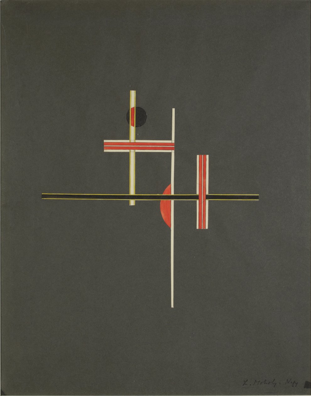 Balans czerwieni i czerni, 1922 autorstwa Laszlo Moholy Nagy
