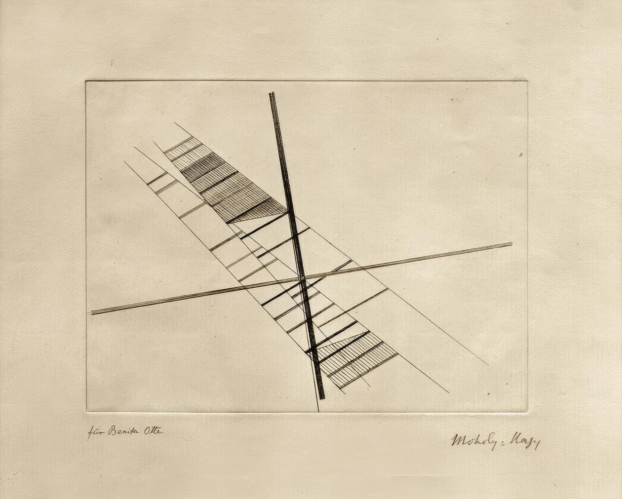 Przecinające się przekątne autorstwa Laszlo Moholy Nagy