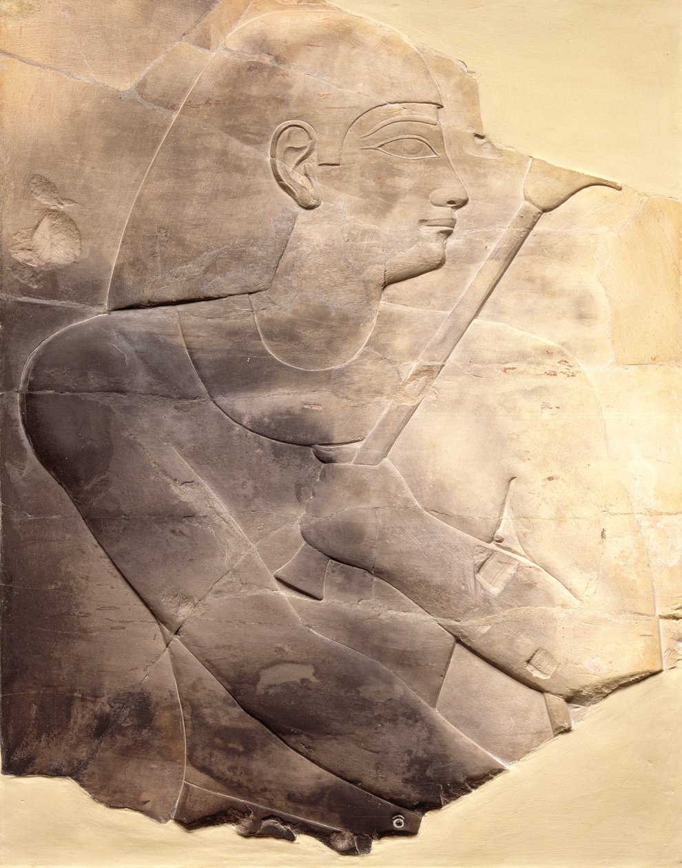 Ulga wysokiego urzędnika, prawdopodobnie z Teb, ok. 670-650 pne (wapień) autorstwa Late Period Egyptian