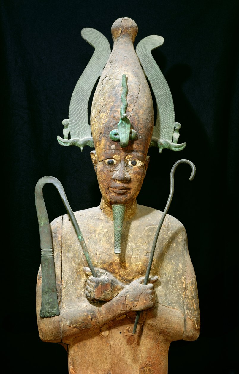 Posąg Kultu Ozyrysa (drewno malowane) autorstwa Late Period Egyptian