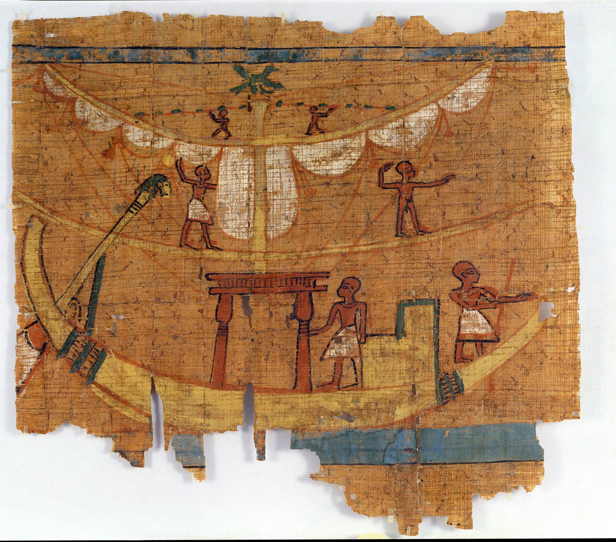 Zaokrętowanie na rzece (papirus) autorstwa Late Period Egyptian