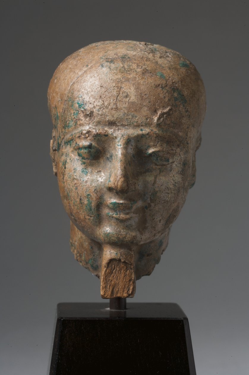 Głowa Ptaha (steatyt szkliwiony) (patrz także 325628) autorstwa Late Period Egyptian