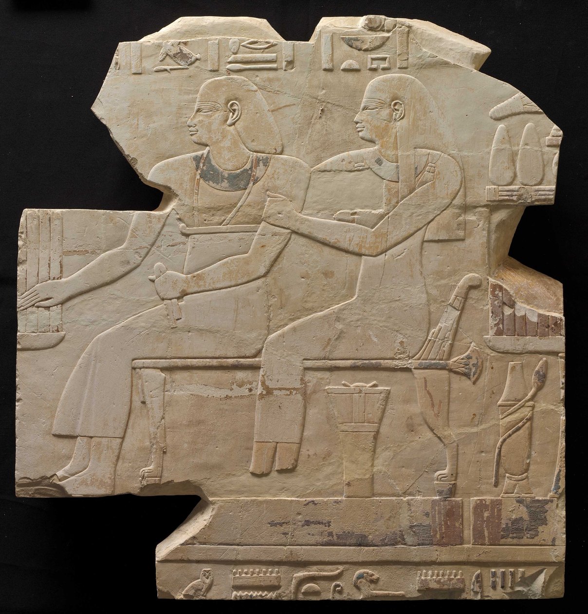 Siedząca para: Przodkowie Mentuemhata, ok. 667-647 pne autorstwa Late Period Egyptian