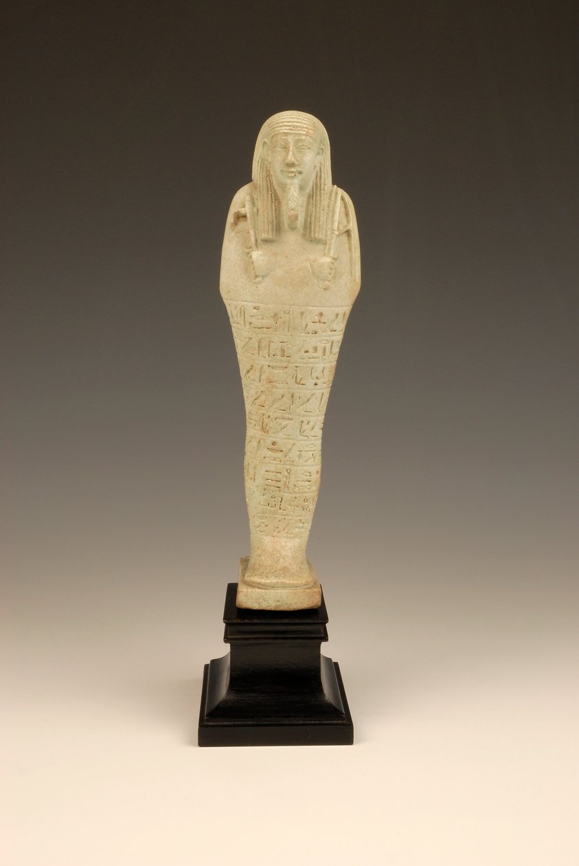 Shabti Imhotepa, 380-342 pne (fajans i zielona glazura) autorstwa Late Period Egyptian