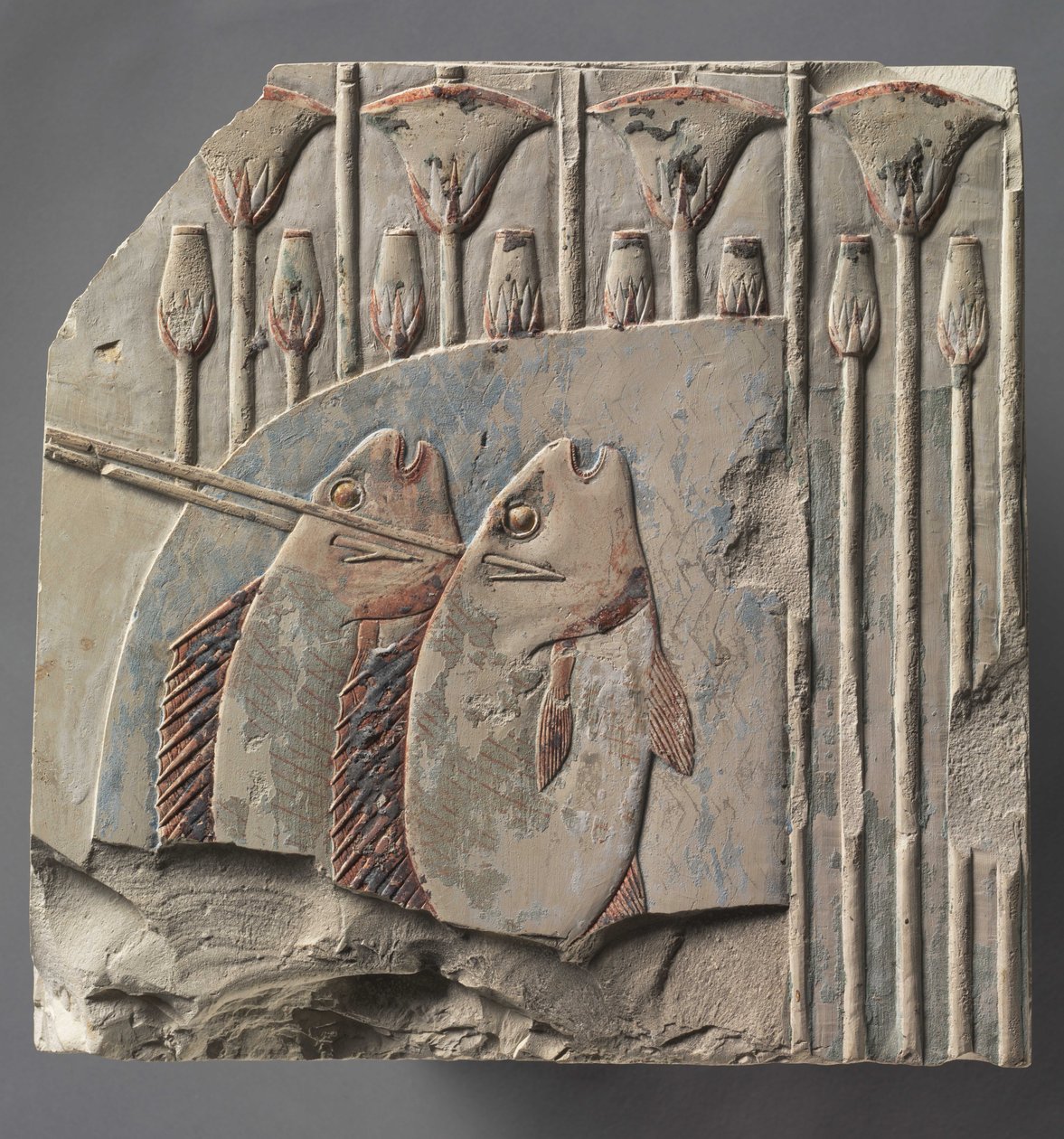 Spearing Fish, ok. 667-647 pne autorstwa Late Period Egyptian