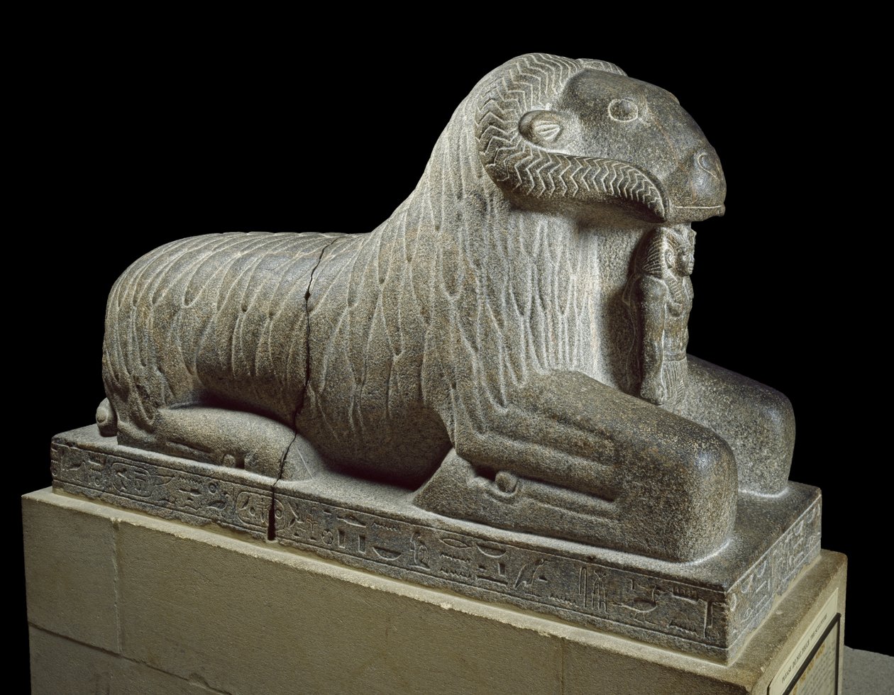 Posąg barana Amona, ok. 680 pne (granit) autorstwa Late Period Egyptian