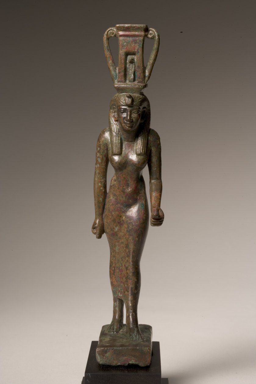 Statuetka bogini Nebet-hetepet (brąz) autorstwa Late Period Egyptian