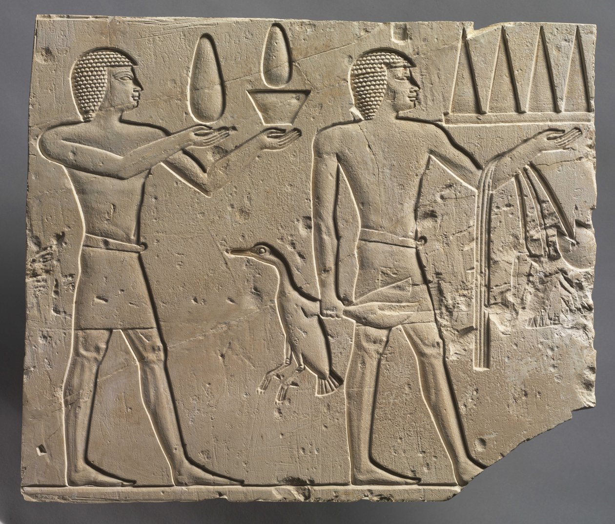 Dwóch nosicieli oferty, c.667-647 pne autorstwa Late Period Egyptian