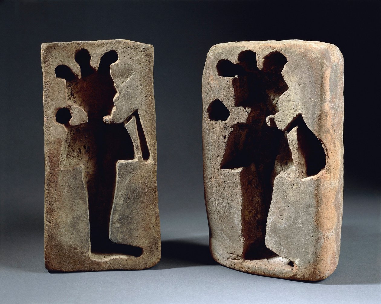 Dwie formy figury Ozyrysa z Abydos autorstwa Late Period Egyptian