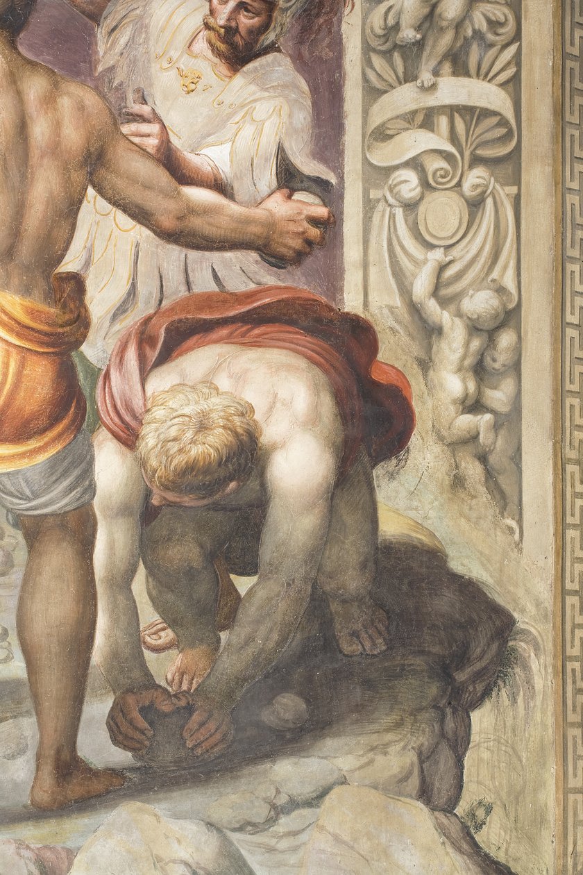 Męczeństwo św. Szczepana, szczegół, 1556 autorstwa Lattanzio Gambara