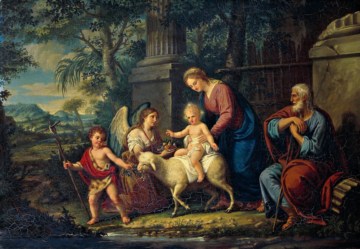 Święta Rodzina ze św. Janem Chrzcicielem, Lattanzio Querena (1768-1853). autorstwa Lattanzio Querena