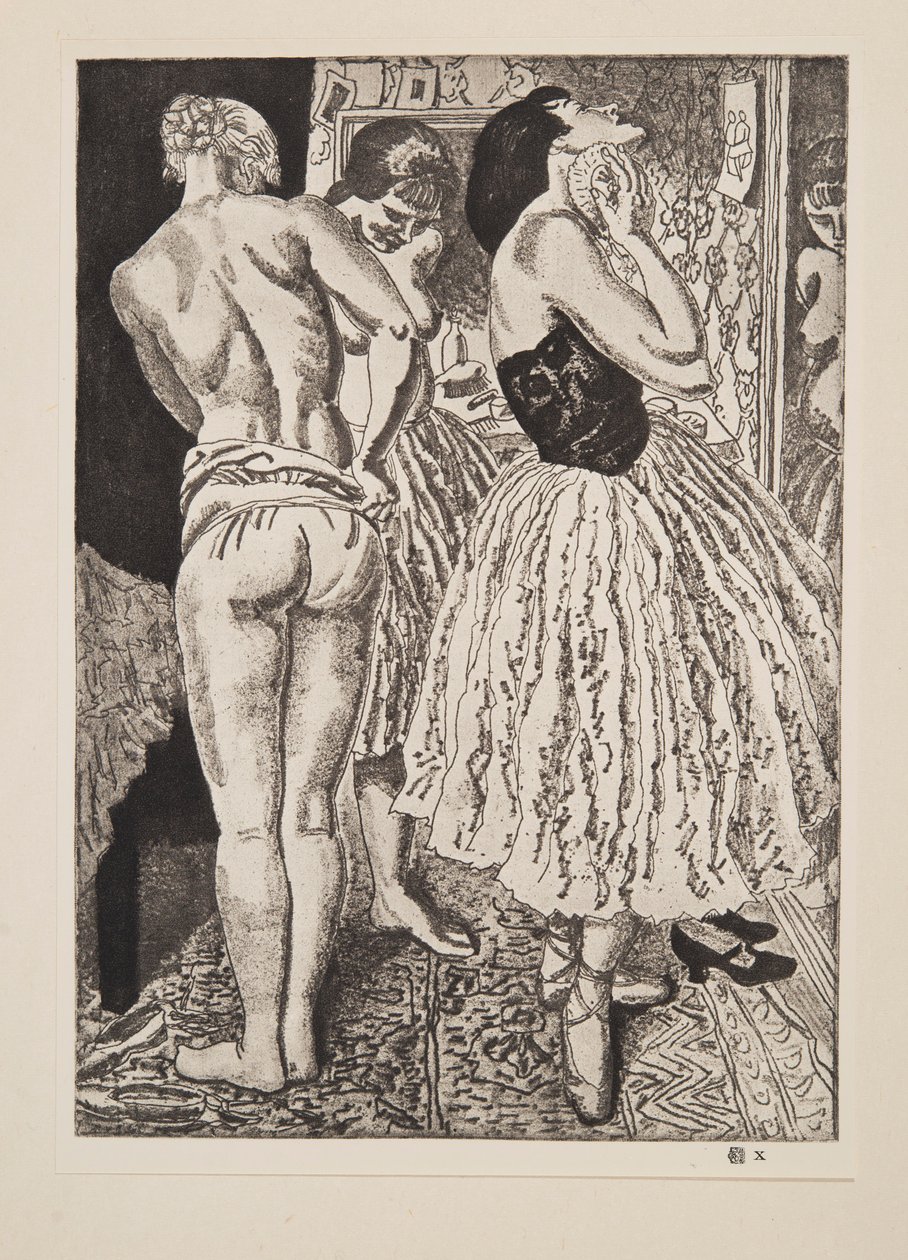 Trzy Gracje Baletu, wyd. 1927. autorstwa Laura Knight