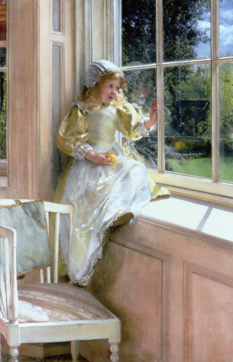 Okno z widokiem (Sunshine) (olej na płótnie) autorstwa Laura Theresa  Alma Tadema