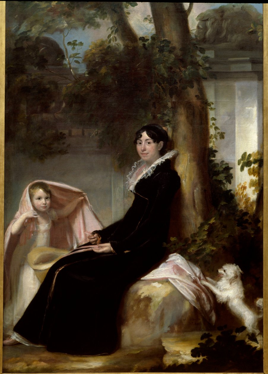 Portret Madame Junot, księżnej Abrantes, z córką Valentine. Portret Laure Permon (1784-1838), żony generała Junota i francuskiej powieściopisarki. Obraz Domenico Pellegriniego (1759-1840) wym. 1,45 x 2,35 m Bordeaux. Muzeum Sztuk Pięknych autorstwa Laure Junot Abrantes