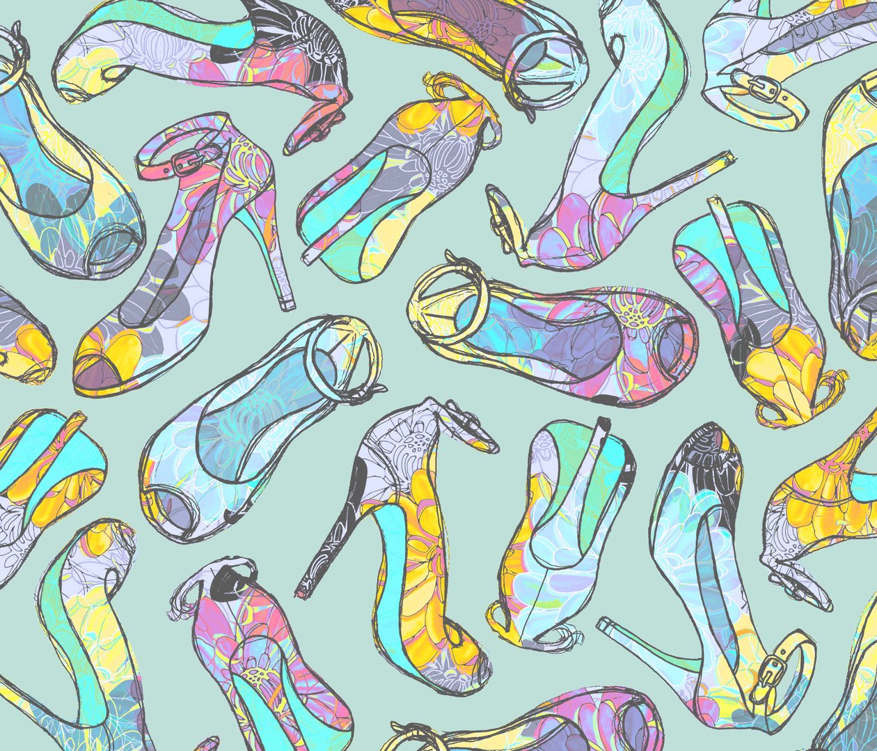 Wysokie obcasy, 2012 (media mieszane) autorstwa Laurence Lavallee