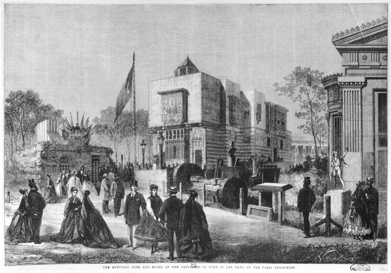Architektura egipska i model Katakumb Rzymskich na Wystawie Powszechnej na Champ-de-Mars w Paryżu, 1867 r. autorstwa Laurent Victor Rose