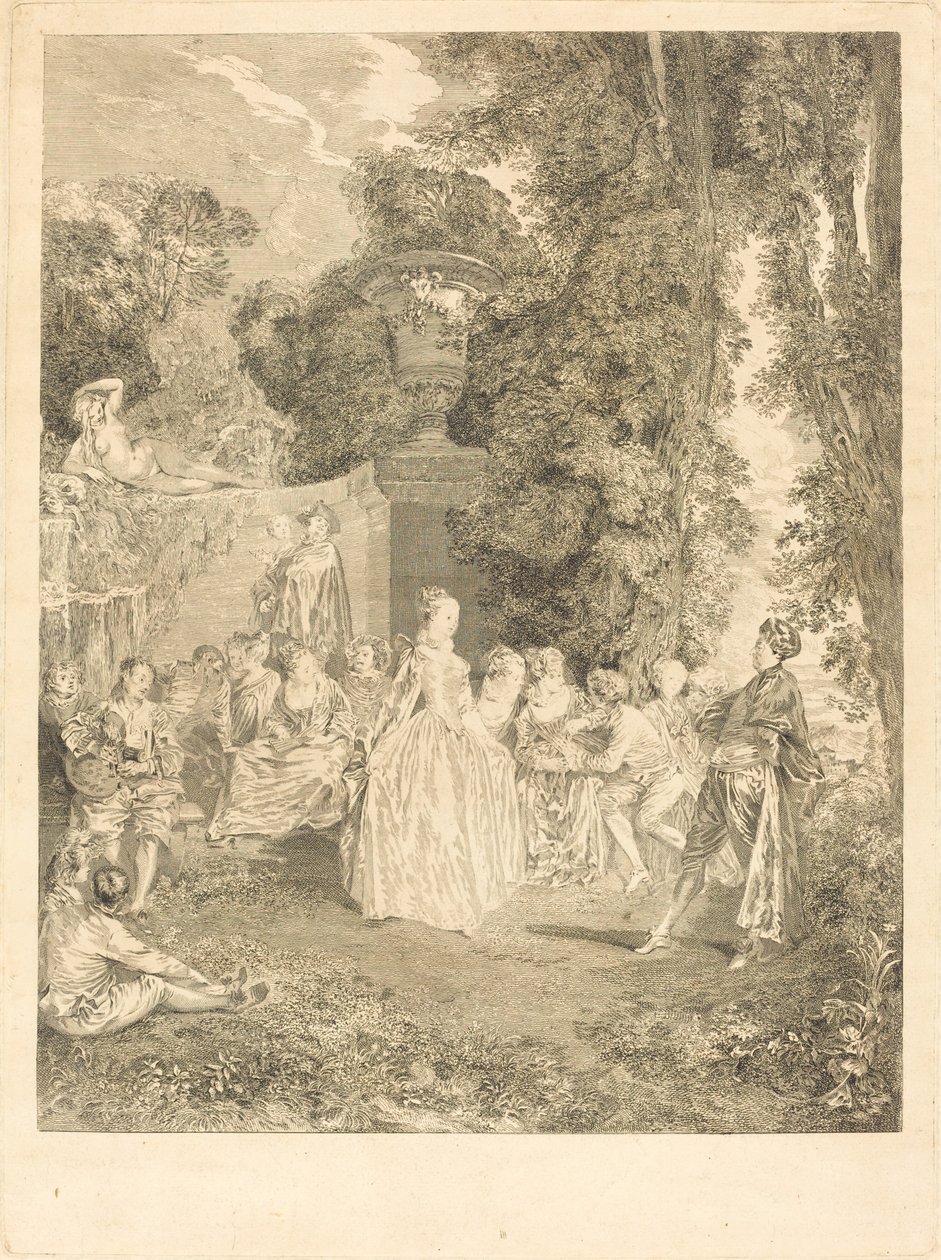 Dania weneckie autorstwa Laurent Cars after Antoine Watteau