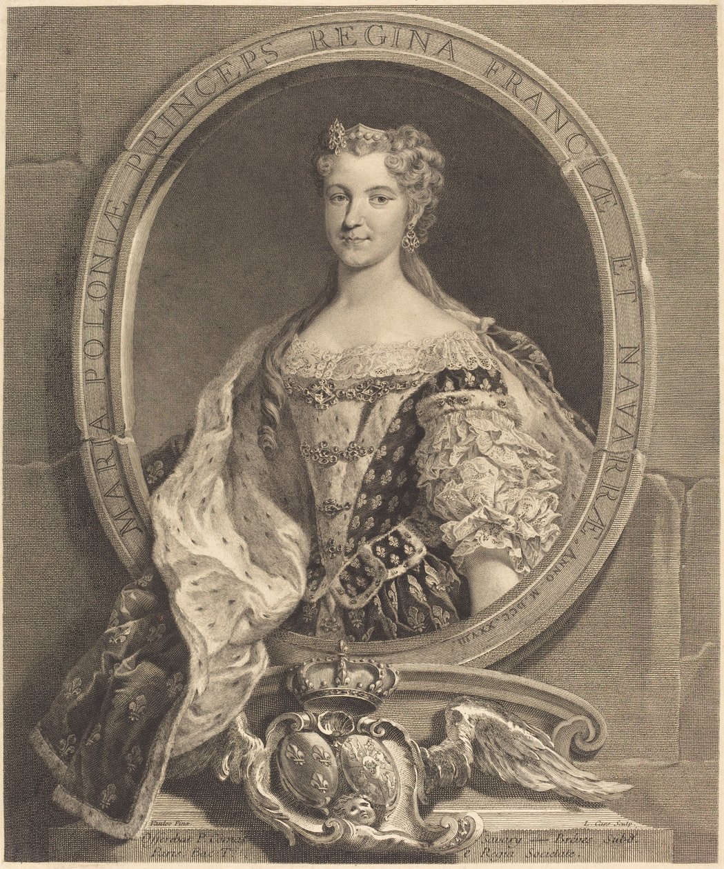 Maria Leszczyńska z Polski, Królowa Francji autorstwa Laurent Cars after Carle Van Loo