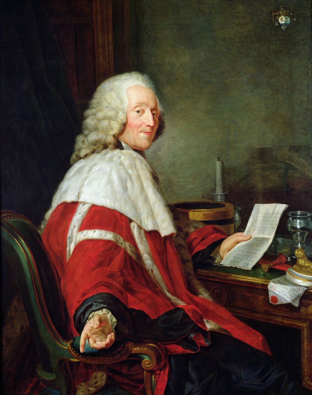 Monsieur de Calonne, pierwszy przewodniczący parlamentu Flandrii w Douai, 1790 autorstwa Laurent Dabos