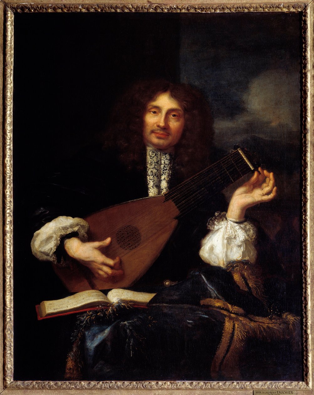 Portret mężczyzny grającego na lutni: domniemany portret Imberta, urzędnika parlamentu Aix. Obraz przypisywany Laurentowi Fauchierowi (1643-1672) autorstwa Laurent Fauchier