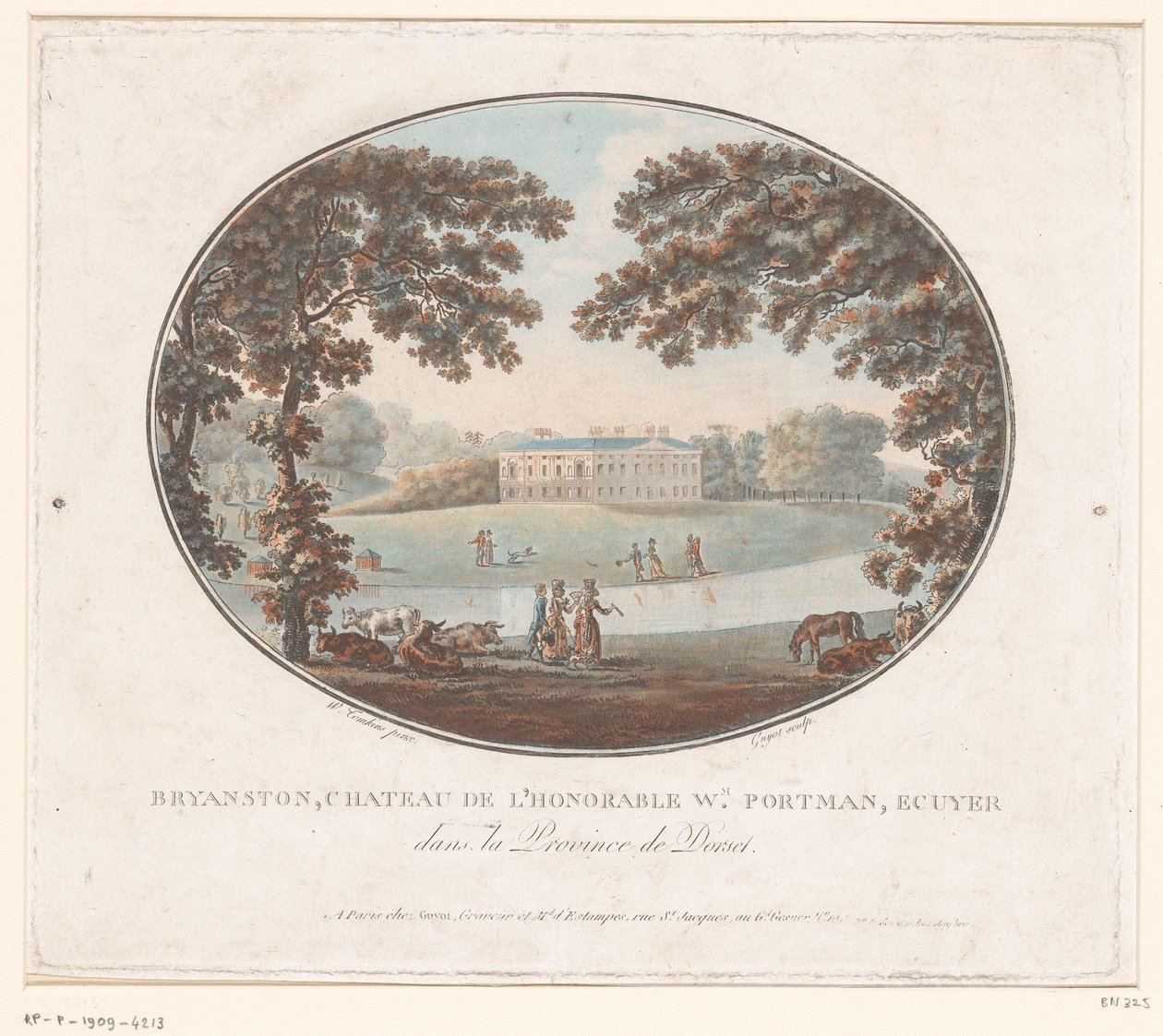 Widok wiejskiego domu Sir Williama Portmana w Bryanston Bryanston, Chateau de l