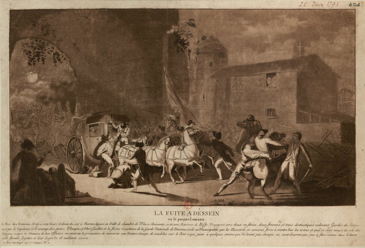 Ucieczka do Varennes Ucieczka do Varennes, 1791. autorstwa Laurent Guyot