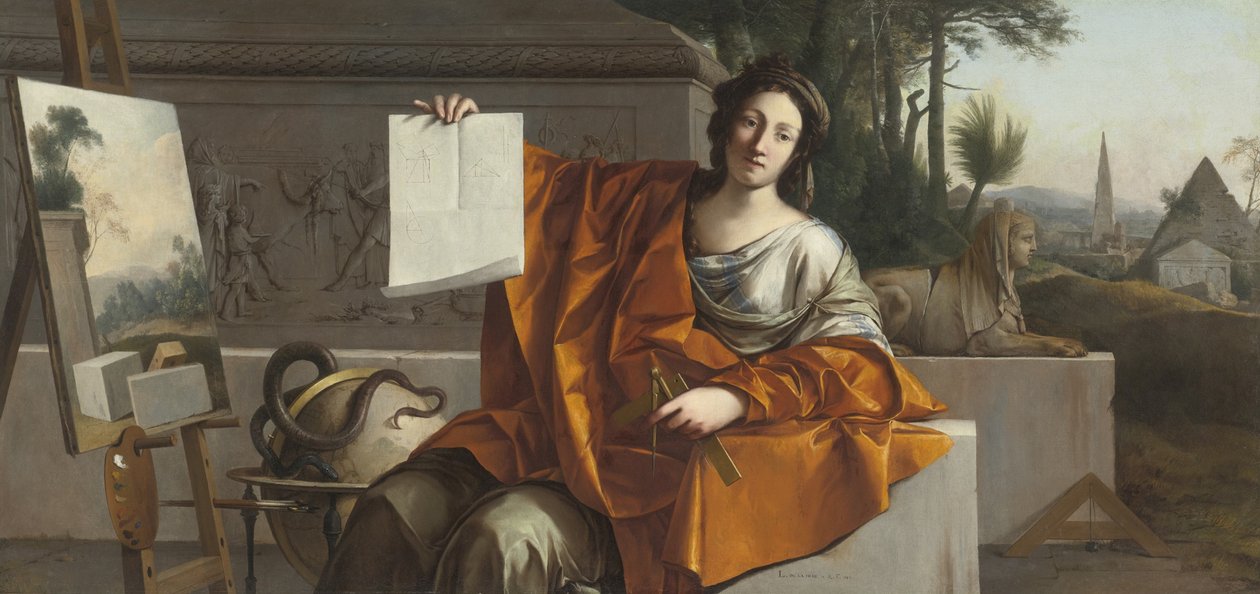 Alegoria geometrii, 1649 autorstwa Laurent La Hyre de
