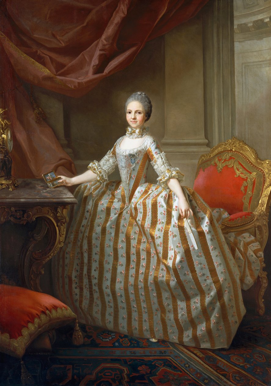 Maria Luiza z Parmy 1751-1819, późniejsza królowa Hiszpanii, 1765. autorstwa Laurent Pecheux
