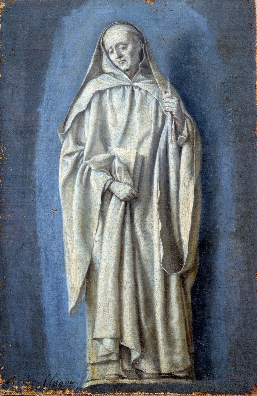 Święty Bruno Obraz na płótnie Laurenta de La Hyre (1606-1656) XVII w. Nd. 0,35 x 0,23 m Paryż. Muzeum w Luwrze autorstwa Laurent de la Hyre