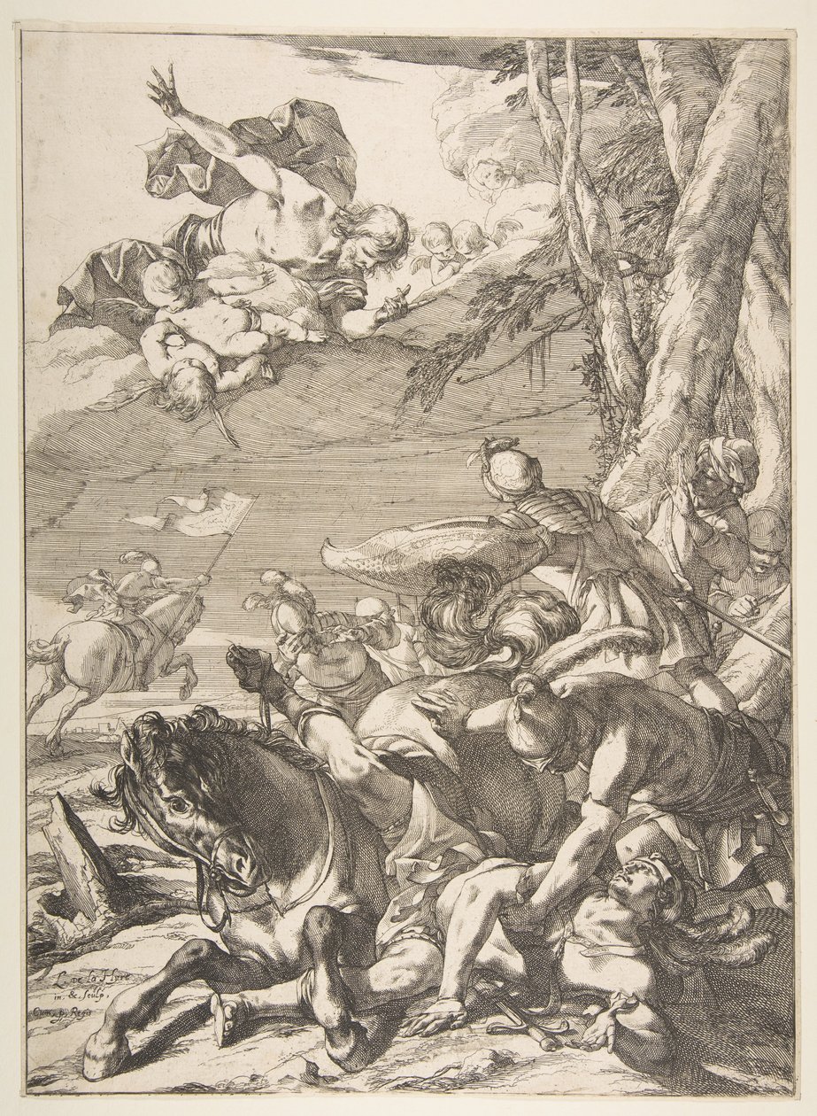Nawrócenie św. Pawła, ca. 1637. autorstwa Laurent de la Hyre
