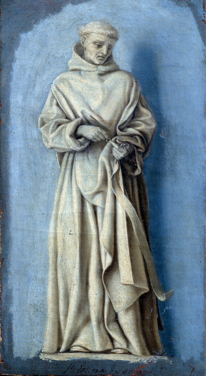 Święty Etienne de Grammont trzymający pierścień w prawej ręce Obraz Camaieu na płótnie Laurenta de La Hyre (1606-1656) XVII w. Nd. 0,35 x 0,19 m Paryż. Muzeum w Luwrze autorstwa Laurent de la Hyre