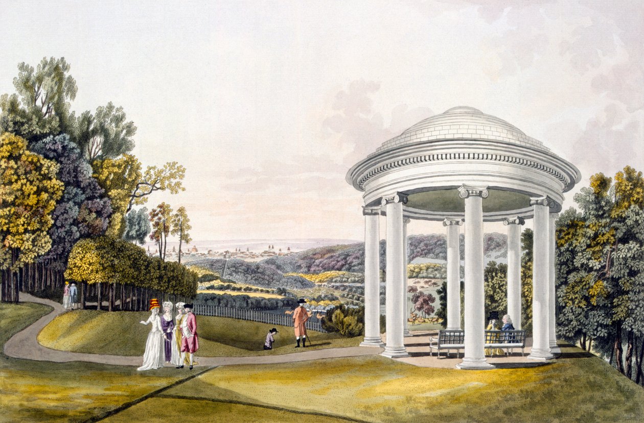 Widok na park przy Neu-Waldeg, Dornbach, Wiedeń, 1792 autorstwa Laurenz Janscha